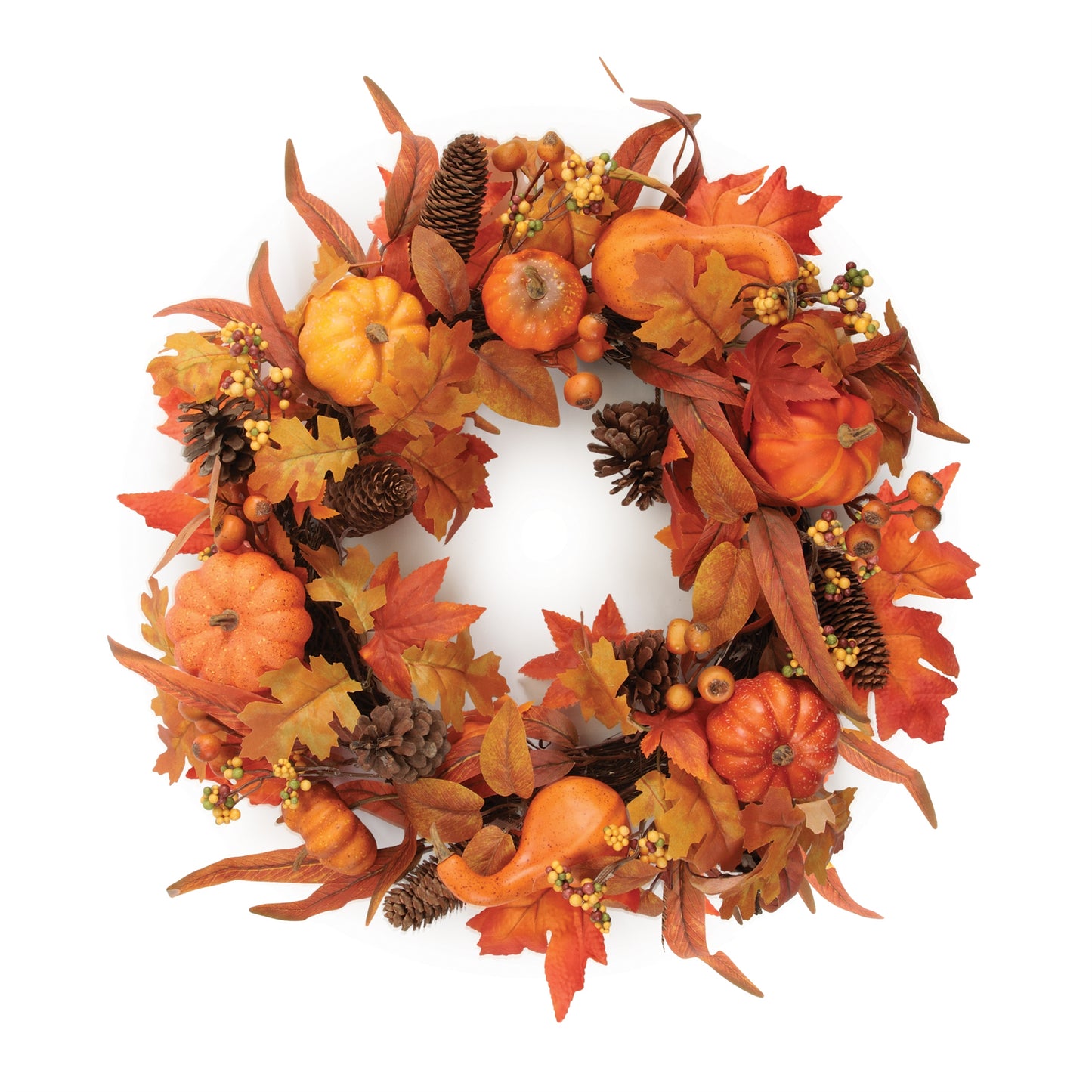Pumpkin/Cone Fall Wreath 24”D