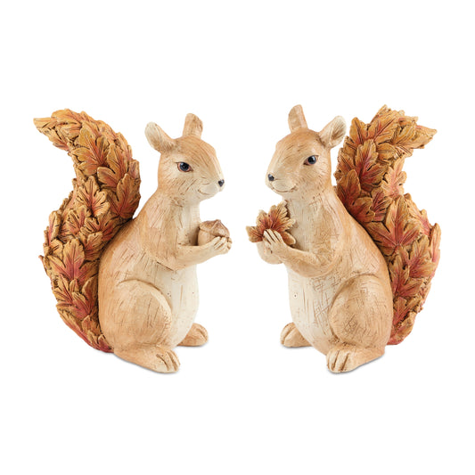 Squirrel (Set of 2) 6.5"H Resin
