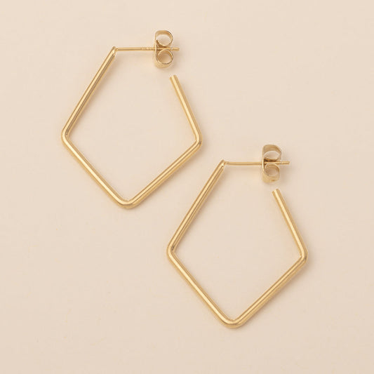 Refined Earring Orion Diamond Hoop/Gold Vermeil