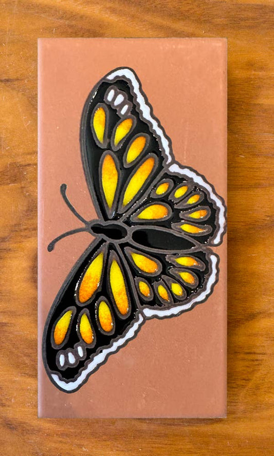 Artist Tile: 3x6 Butterfly Terra Cotta