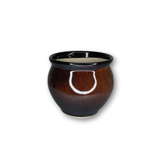 Brown Glazed Flower Pot Planter