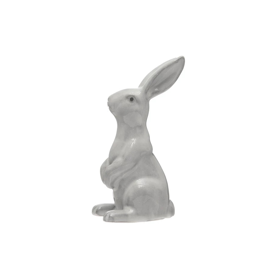Stoneware Rabbit, Reactive Glaze