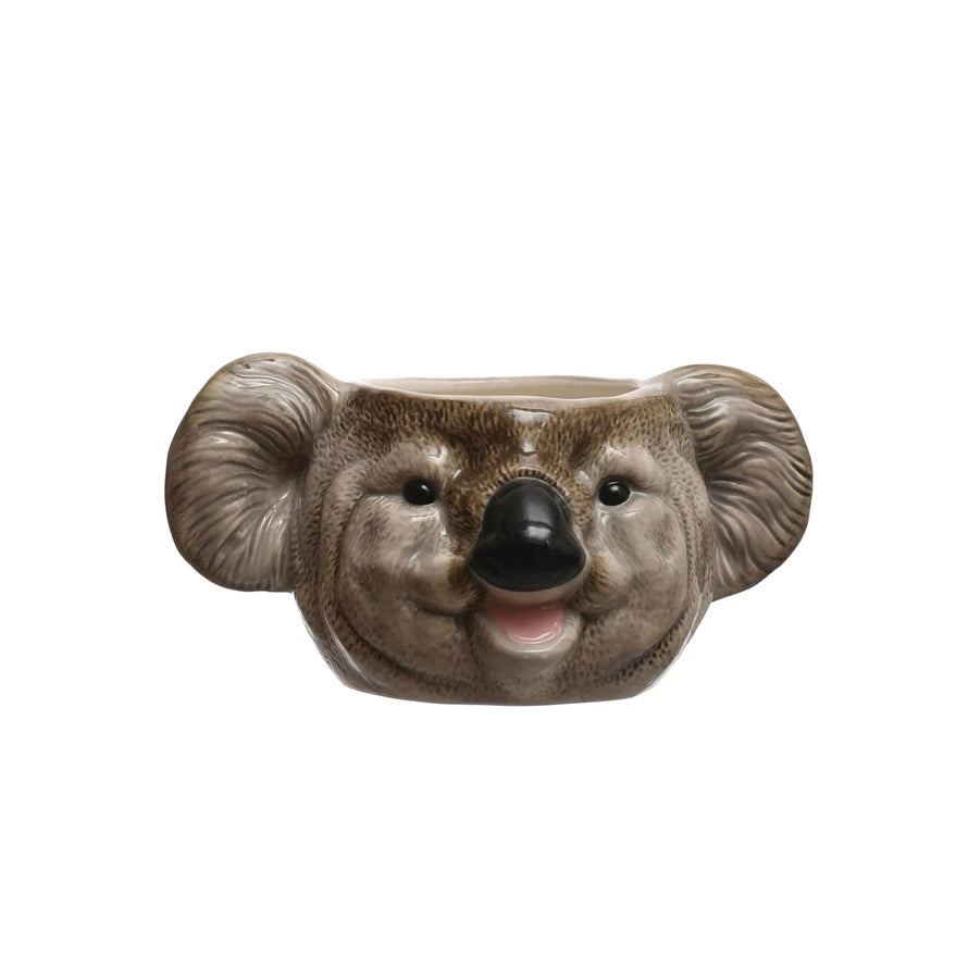 Koala Head Ceramic Planter