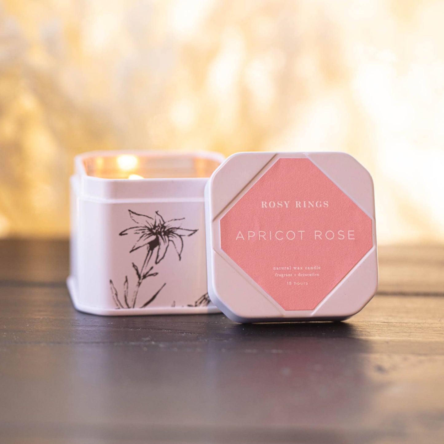 Rosy Rings Rose Candle Tin
