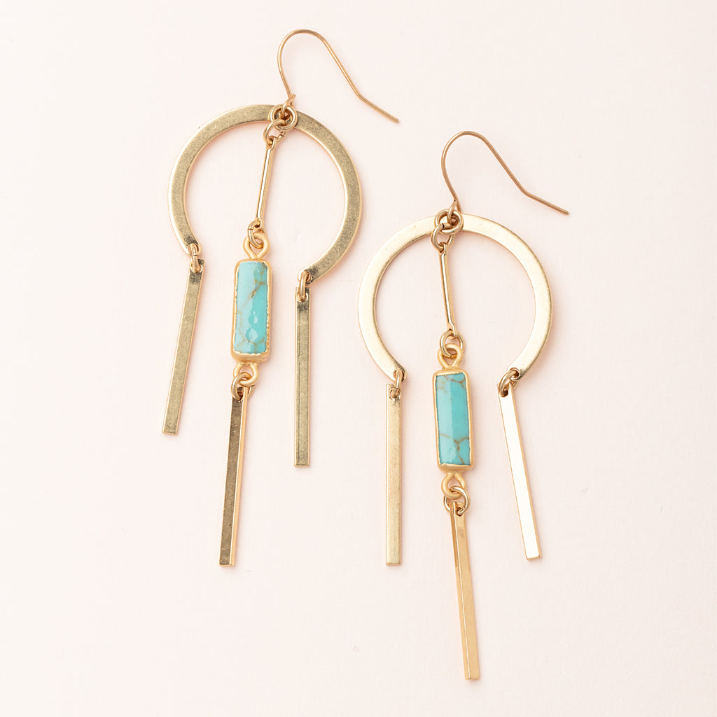Dream Stone Earring - Turquoise/Gold