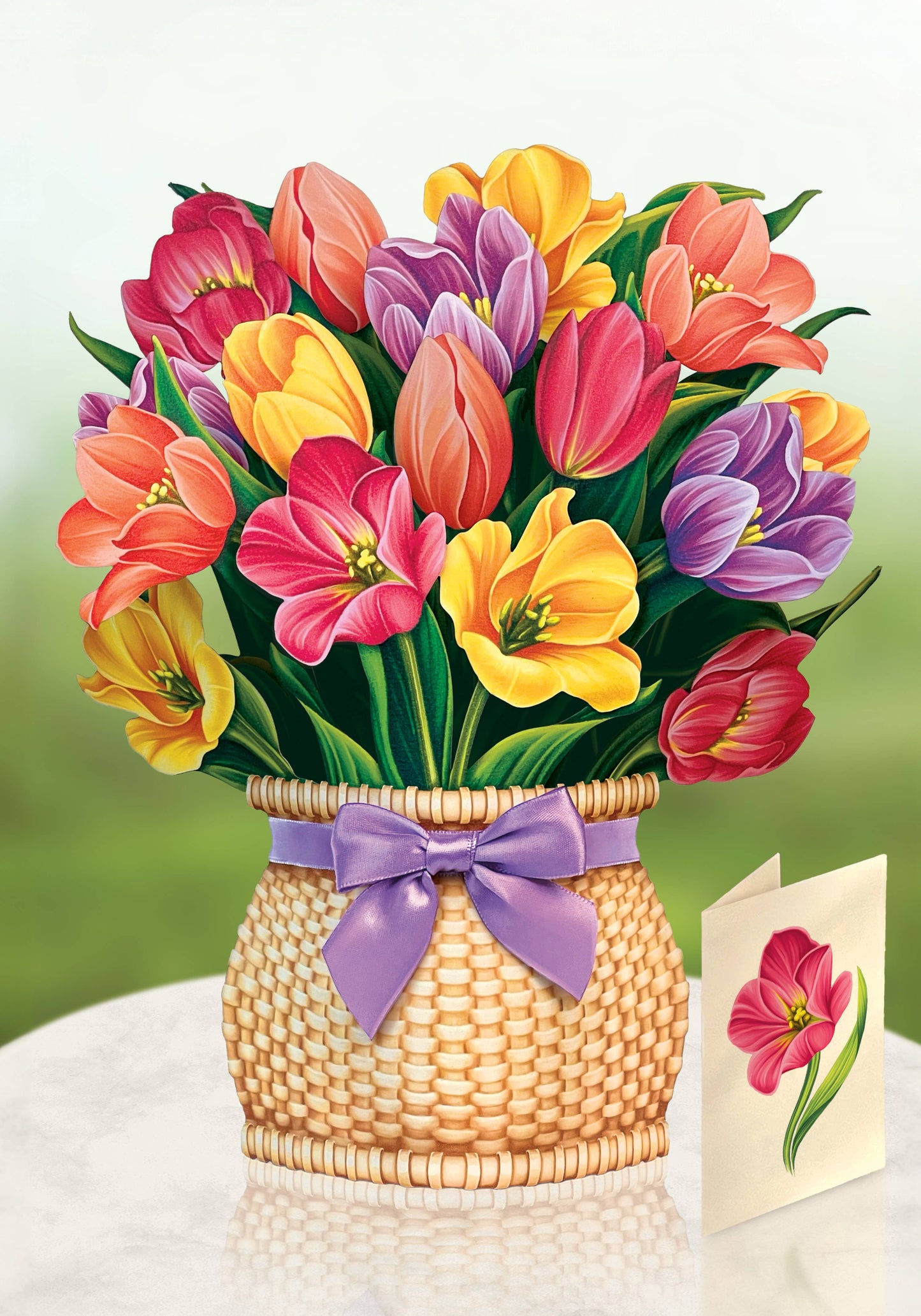 Festive Tulips Pop-up Greeting Cards