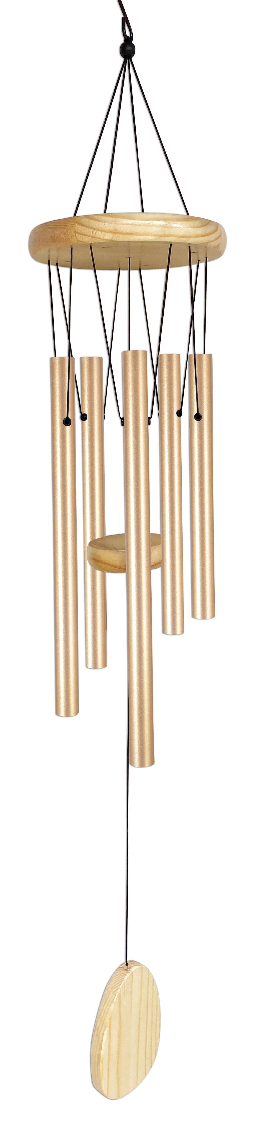 30" Light Wood with GoldTubes Chime