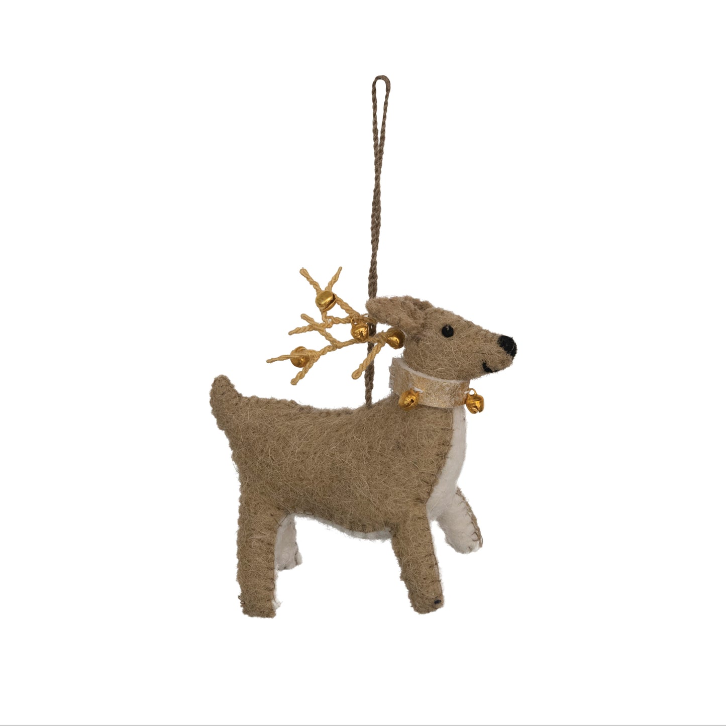 Wool Felt Reindeer Ornament