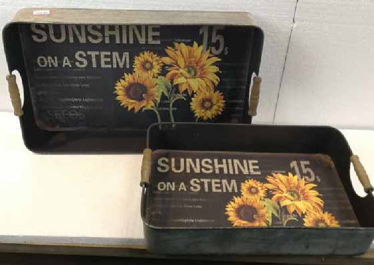 Sunflowers Metal Tray