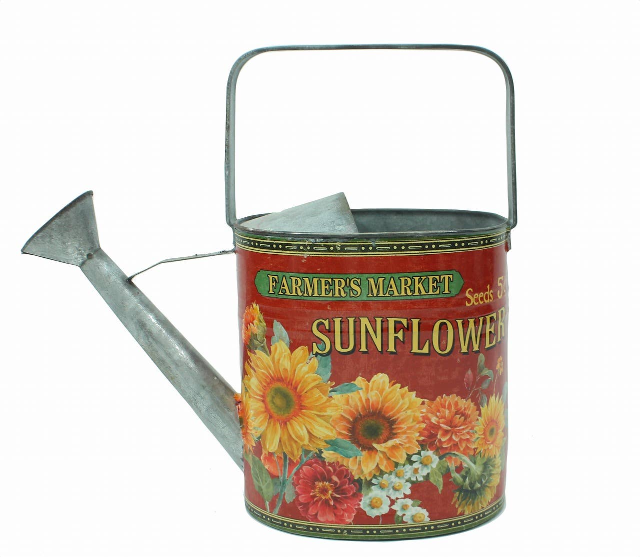 Harvest Sunflowers Red Watering Can