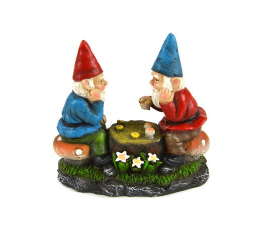 Miniature Gnomes Playing Chess