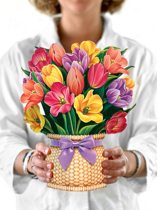 Festive Tulips Pop-up Greeting Cards