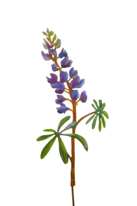 Lupine Flower Painted Stake