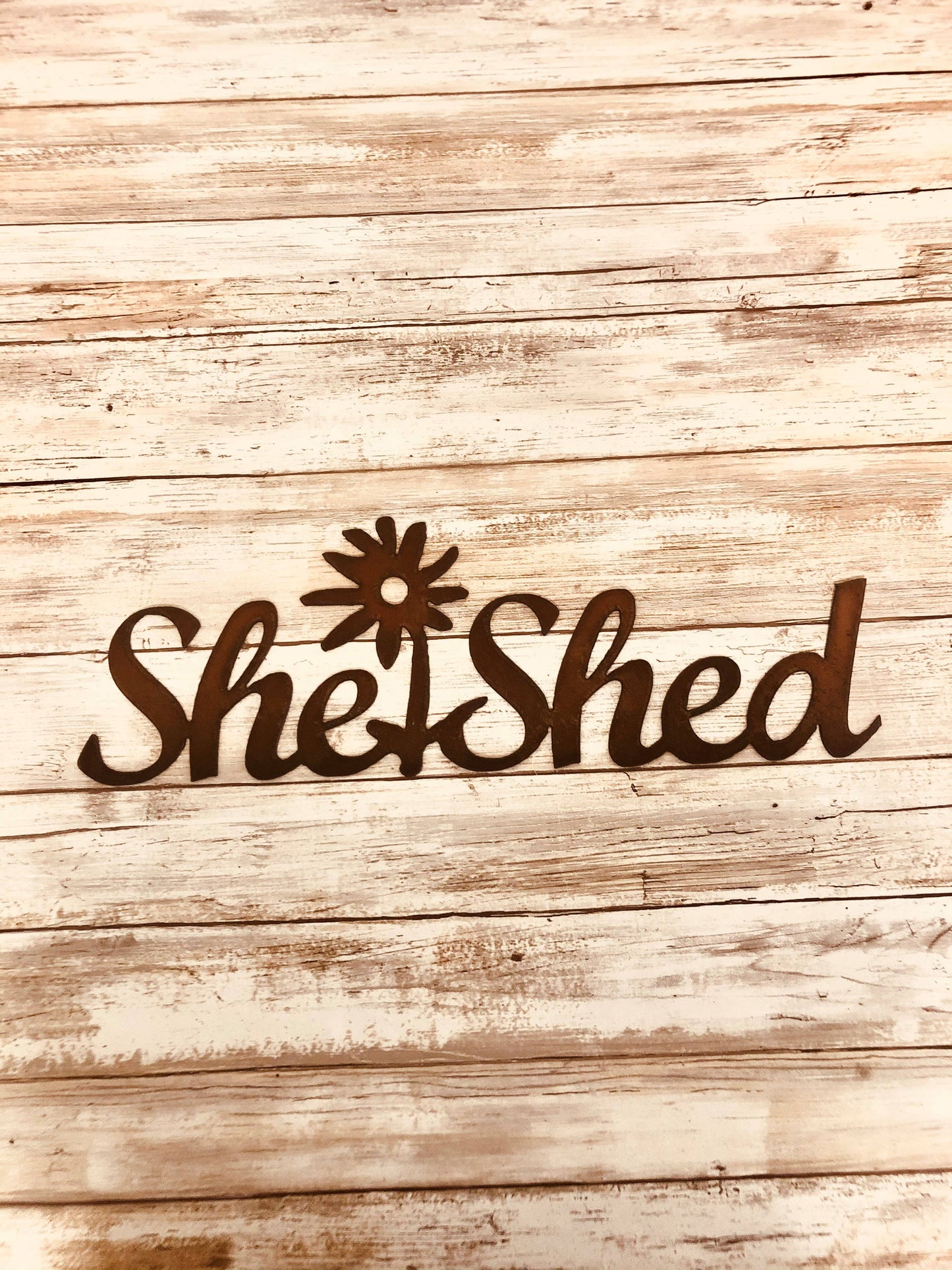 She Shed Rustic Garden Sign
